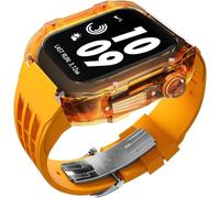 HGJHJJHK Kit di modifica della custodia del ghiacciaio trasparente di lusso , per banda ultra 8 7 6 5 4 SE 44mm 45mm 49 mm cinghia di orologio in gomma Sostituire