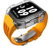 HGJHJJHK Kit di modifica della custodia del ghiacciaio trasparente di lusso , per banda ultra 8 7 6 5 4 SE 44mm 45mm 49 mm cinghia di orologio in gomma Sostituire