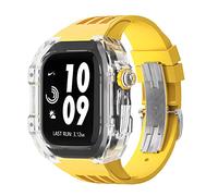 HGJHJJHK Kit di modifica dell'orologio trasparente di lusso ， per banda 45 mm 44 mm Case di orologio+cinghia di orologio ， per iWatch 8/7/6/5/4/SE Serie Mod Accessori