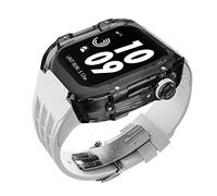 HGJHJJHK Kit di modifica dell'orologio trasparente di lusso ， per banda 45 mm 44 mm Case di orologio+cinghia di orologio ， per iWatch 8/7/6/5/4/SE Serie Mod Accessori