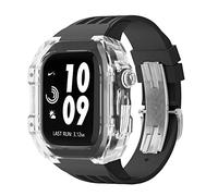 HGJHJJHK Kit di modifica dell'orologio trasparente di lusso ， per banda 45 mm 44 mm Case di orologio+cinghia di orologio ， per iWatch 8/7/6/5/4/SE Serie Mod Accessori
