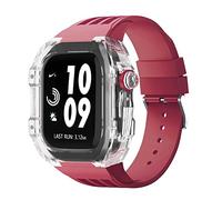 HGJHJJHK Kit di modifica dell'orologio trasparente di lusso ， per banda 45 mm 44 mm Case di orologio+cinghia di orologio ， per iWatch 8/7/6/5/4/SE Serie Mod Accessori