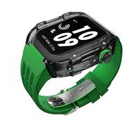 HGJHJJHK Kit di modifica dell'orologio trasparente di lusso ， per banda 45 mm 44 mm Case di orologio+cinghia di orologio ， per iWatch 8/7/6/5/4/SE Serie Mod Accessori
