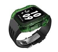 HGJHJJHK Kit di modifica dell'orologio trasparente di lusso ， per banda 45 mm 44 mm Case di orologio+cinghia di orologio ， per iWatch 8/7/6/5/4/SE Serie Mod Accessori