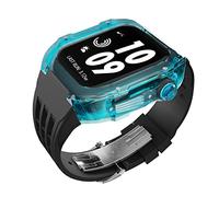 HGJHJJHK Kit di modifica dell'orologio trasparente di lusso ， per banda 45 mm 44 mm Case di orologio+cinghia di orologio ， per iWatch 8/7/6/5/4/SE Serie Mod Accessori