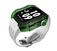 HGJHJJHK Kit di modifica dell'orologio trasparente di lusso ， per banda 45 mm 44 mm Case di orologio+cinghia di orologio ， per iWatch 8/7/6/5/4/SE Serie Mod Accessori