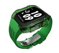 HGJHJJHK Kit di modifica dell'orologio trasparente di lusso ， per banda 45 mm 44 mm Case di orologio+cinghia di orologio ， per iWatch 8/7/6/5/4/SE Serie Mod Accessori
