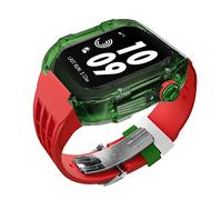 HGJHJJHK Kit di modifica dell'orologio trasparente di lusso ， per banda 45 mm 44 mm Case di orologio+cinghia di orologio ， per iWatch 8/7/6/5/4/SE Serie Mod Accessori