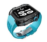 HGJHJJHK Kit di modifica dell'orologio trasparente di lusso ， per banda 45 mm 44 mm Case di orologio+cinghia di orologio ， per iWatch 8/7/6/5/4/SE Serie Mod Accessori