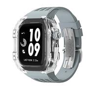 HGJHJJHK Kit di modifica dell'orologio trasparente di lusso ， per banda 45 mm 44 mm Case di orologio+cinghia di orologio ， per iWatch 8/7/6/5/4/SE Serie Mod Accessori