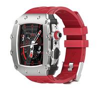 HGJHJJHK Kit MOD di modifica di lusso ， per custodia a banda 8 7 cinghia di orologio in gomma fluoro in metallo da 45 mm ， per iwatch SE 6 5 4 44mm