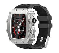 HGJHJJHK Kit MOD di modifica di lusso , per custodia a banda 8 7 cinghia di orologio in gomma fluoro in metallo da 45 mm , per iwatch SE 6 5 4 44mm
