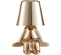 HGJHJJHK Lampade per Comodino Toccare Il Comodino Ricaricabile a Batteria Lampada da Tavolo a cordone da Tavolo flaccello Lampada da Lampada in Metallo LED Little Golden Man Desk Lampa