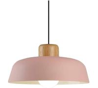 HGJHJJHK Luce a Sospensione nordica Moderna, Lampada sospesa in Legno con Altezza Regolabile da tonalità in Metallo 11,8 per apparecchi di Illuminazione a Sospensione a soffitto Piatto