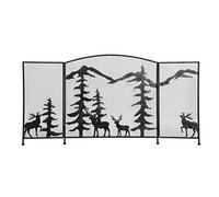 HGJHJJHK Pannello Schermo Camino Schermo Camino casa Artigianato Vecchio Camino Tri-Fold Schermo Divisione con schermata a Prova di Camino a Prova di Camino Decorazione Pastorale Scintilla Protegge c