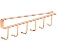 HGJHJJHK Porta decorativa a 6 gocce decorativa a parete Abbassamento del mobile da cucina sotto scaffale per portata di magazzino portamette per cucina per cucina-cinghie-cerniere, gorge di rosa,