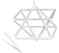 HGJHJJHK Pure Clear Water Hexagram Star Piramide al quarzo 5-10 pollici Mokaba Merkaba Soundoterapia, meditazione, yoga, meditazione, stress, supporto angolare come cristallo pro, 8 pollici