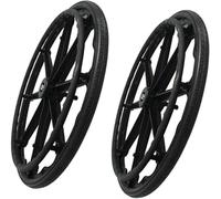 HGJHJJHK Ruota Posteriore da 24 ", Accessorio Manuale per sedie a rotelle, Ruota Grande Sostituzione Solida, Nero (1 Paio)