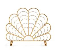 HGJHJJHK Schermata Camino Curvo Compatto Oro Scintilla Protezione Scintilla Mesh camionchard Scherma