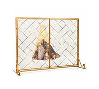 HGJHJJHK Schermata del Camino a 2 Pannelli Schermo del Camino, Copertura per la Protezione Scintilla della Sicurezza a Doppia Porta (Colore: 01) (1) Piccolo Regalo