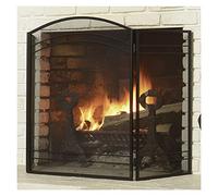 HGJHJJHK Schermata del Camino a 3 Pannelli Nero, a Prova di Bambino/Mesh di Ferro Leggero con Cornice trifolda, Piegatura a Sicurezza per Il bruciatore in Legno Proteggere Il Piccolo Regalo