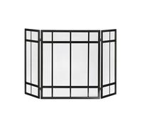 HGJHJJHK Schermata del Camino a 3 Pannello Schermo del Camino, Schermo del Camino del Soggiorno Domestico, Coperchio di Protezione Scintilla di Protezione antincendio in Metallo (a) Piccolo Regalo