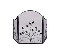 HGJHJJHK Schermata del Camino American Iron Schermo a Tre pieghezzatore, Girocollo per Recinzione per Camino Intagliato, Copertina di Protezione Scintilla della Decorazione a Cavo (a) Piccolo Regalo