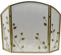 HGJHJJHK Schermati del Camino, Country Iron Art Schermo del Camino 3, Pannello, Protezione per Camino a Maglie Decorativa in Metallo Pieghevole Copertina per Camino Piccolo Regalo