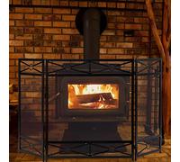 HGJHJJHK Schermo del Camino a Prova di Bambino Nero, focolare a Gas/Stufa/Apertura di Recinzione per Privacy Pieghevole al Sicuro