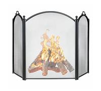 HGJHJJHK Schermo del Camino Nero, Protezioni a Pannelli 3/4 per caminetti a Legna a Legna per Gas per Incendio, Fender antincendio Aperto Esterno per Esterno per la cassaforte per Animali