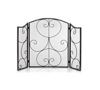 HGJHJJHK Schermo del Camino Semplice Semplice Pavimento in Ferro Moderno Schermo a Tre Pieghe, Schermo di Protezione del Riscaldamento del soggio