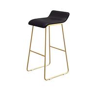 HGJHJJHK Sedia da bar semplice nera con gambe in ferro sedia in poliuretano sedia da caffè bancone sedia lounge durata (dimensioni: 70 cm) decorazione