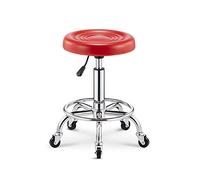 HGJHJJHK Semplice sedia da bar con struttura in metallo seduta in poliuretano sedia da ufficio regolabile rotonda con 5 ruote in gomma in ferro, durata 47-61 cm (colore: C) decorazione