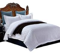 HGJHJJHK Set Biancheria da Letto King Size Bianco, Set copripiumini in Cotone 100%, Copripiumino con Lenzuolo sopra e federe Adatto per Hotel/casa 220 * 240 cm (Dimensioni: Matrimoniale) (White King)