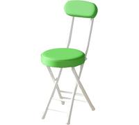 HGJHJJHK Sgabello pieghevole portatile da 45 cm/18 ", sgabello da bar della colazione in cucina pieghevole, sedia in metallo imbottita imbottita con pentola e poggiapiedi, verde, una taglia