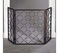 HGJHJJHK Sicurezza del Bambino Pesante, Moderno Protezione per Camino per Bambini per Bambini, Schermo a Mesh a 3 Pannelli Pieghevole per Un pozzo del Fuoco del bruciatore di Tronchi Piccoli Regalo