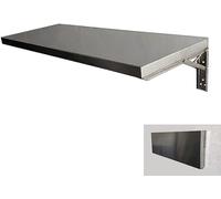 HGJHJJHK Tavolo a goccia a parete in acciaio inossidabile, workstation per scrivania per computer portatile, tavolo di ricca pieghevole per studio, camera da letto, bagno o balcone, 120 * 30 cm