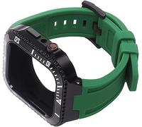 HGJHJJHK Upgrade Copertina in Lega di Zinco con Cinghia di Orologio in Silicone Morbido , per S8 7 45 mm Kit di Modifica Fetta Metallica , per iwatch SE 6 5 4 44mm