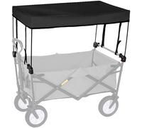 HGJHJJHK Vagone Pieghevole Pieghevole a Mano Esterna Spinta Accessori carrelli per Carrello Portatile, attaccamento dell'ombra del vagone Universale - baldacchino da Tenda, Shopping/Campeggio, Nero
