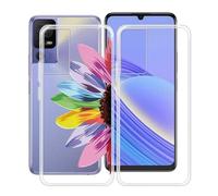 HGJTF Cover per TCL 40 SE/T610K (6.75"), 2 Pezzi Ultra-Sottile Anti Graffio Silicone Case Morbida TPU Bumper Antiurto Custodia per TCL 40 SE/T610K - Trasparente + Motivo