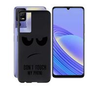 HGJTF Cover per TCL 40 SE/T610K (6.75"), Custodia per Telefono Antiurto in Morbido Silicone Nero, Ultra Sottile TPU Bumper Protettiva Case per TCL 40 SE/T610K - Occhi grandi