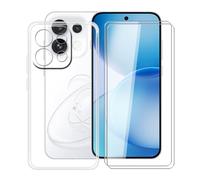 HGJTFANY Cover con 2 x Vetro Temperato per Oppo Reno16 Pro - Clear