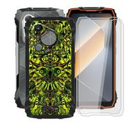 HGJTFANY Cover per Blackview BL7000 (6.78") + 2 x Pellicola in Vetro Temperato, Ultrasottile AntiGraffio Custodia, Morbido TPU Bumper Protettiva Case per Blackview BL7000 - Folletto Verde
