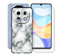 HGJTFANY Cover per Blackview Shark 6 (6.88") + 2 x Pellicola in Vetro Temperato, Ultrasottile AntiGraffio Custodia, Morbido TPU Bumper Protettiva Case per Blackview Shark 6 - Marmo
