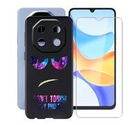 HGJTFANY Cover per Blackview Shark 6 + Pellicola in Vetro Temperato (6.88"), Custodia Protettiva Antiurto e AntiGraffio, Morbido TPU Bumper Phone Case per Blackview Shark 6 - DUO4