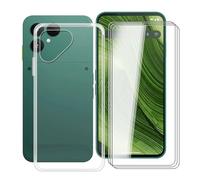 HGJTFANY Cover per Fairphone Gen 6 (6.31") con 3 Pack Pellicola Vetro Temperato, Silicone Morbido Ultrasottile Antigraffio Trasparente Custodia per Fairphone Gen 6