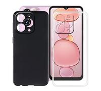 HGJTFANY Cover per Oukitel C3 (6.52"), Custodia in Silicone Morbido Antiurto Trasparente + Ultra-sottile Nero TPU Bumper Case per Oukitel C3