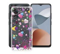 HGJTFANY Cover per ZTE Blade A34 (6.6"), Custodia per Telefono in Morbido Silicone Antiurto, Ultra Sottile Clear TPU Bumper Case per ZTE Blade A34 - Palloncino rosa