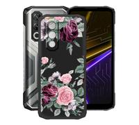 HGJTFANY Custodia per Doogee Blade 20 Max (6.60"), Nero Morbido Silicone Anti-Graffio Protective Case, Ultra Sottile TPU Bumper Cover per Doogee Blade 20 Max - Rosa Rossa
