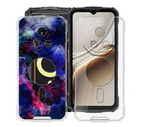 HGJTFANY Custodia per Doogee Fire 7 Pro (6.56"), 2 Pezzi Ultra Sottile Morbida Silicone TPU Anti-Graffio Case, per Doogee Fire 7 Pro Cover Protezione Anti-Caduta - Trasparente + XT114